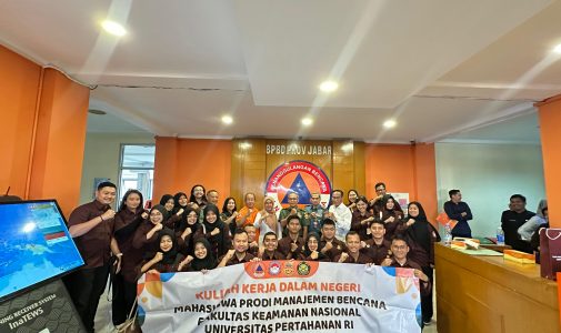 Kuliah Kerja Dalam Negeri Prodi Manajemen Bencana FKN Unhan RI Hari Kedua di Provinsi Jawa Barat