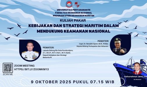 Kuliah Pakar Prodi Keamanan Maritim FKN Unhan RI