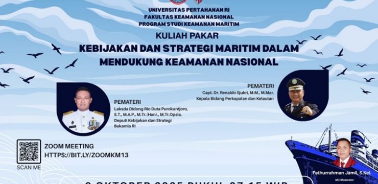 Kuliah Pakar Prodi Keamanan Maritim FKN Unhan RI